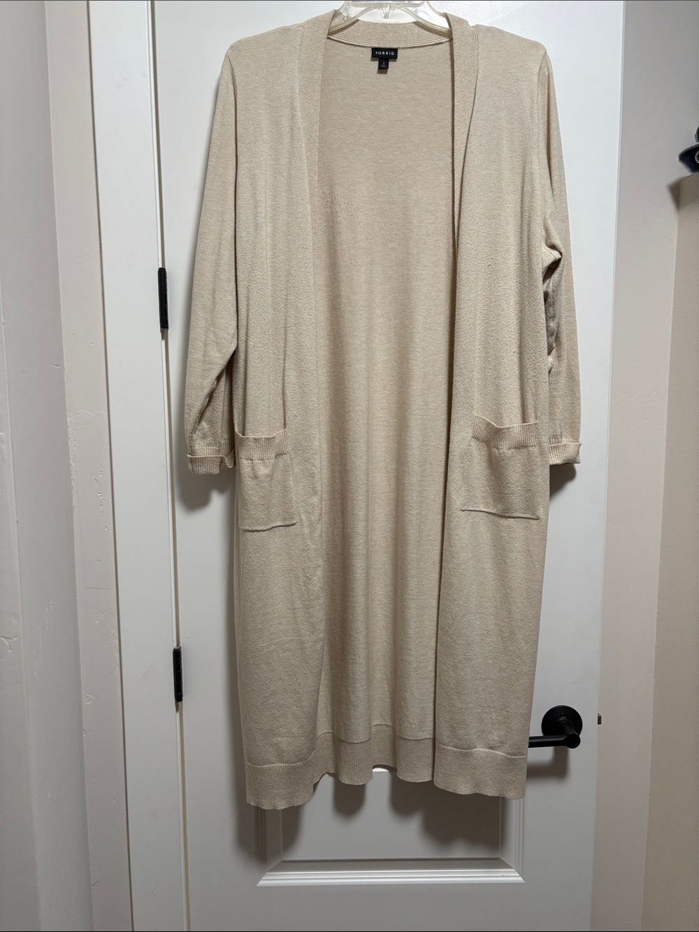 Torrid Beige Long Open-Front Duster Cardigan